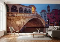 Venetian Rialto Bridge at Dusk Wall Mural