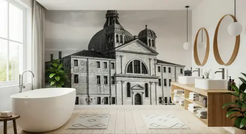 Historic Venice Canal Monochrome Wall Mural
