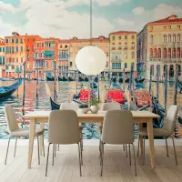 Vibrant Venice Grand Canal Scenic Wall Mural