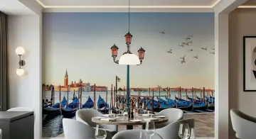 Romantic Venetian Lamp Post Wall Mural