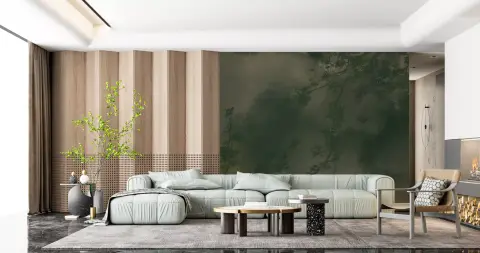 Dark Forest Branches Wall Mural