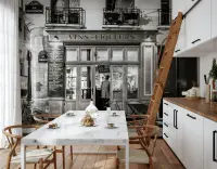 Parisian Cafe Noir Wallpaper Mural