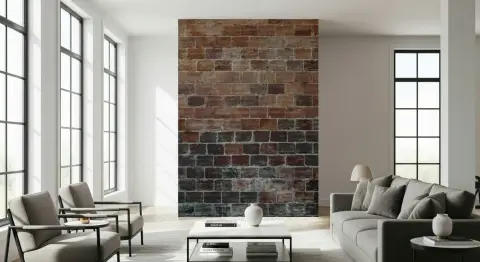 Rustic Terracotta Brick Texture Wall Mural