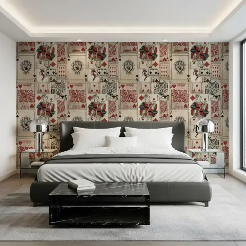 Vintage Playing Card Collage Wallpaper
