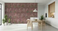 Elegant Vintage Rose Garden Floral Pattern Wallpaper