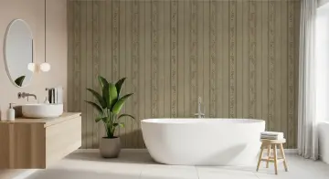 Vintage Floral Vertical Stripe Wallpaper
