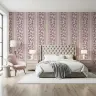 Lavender Botanical Leaf Stripe Wallpaper 5