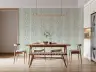 Vintage Trailing Foliage Striped Wallpaper 2