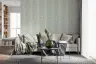Vintage Trailing Foliage Striped Wallpaper 5