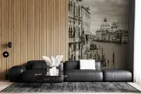 Sepia Venice Grand Canal Architectural Wall Mural