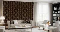 Regal Damask Floral Pattern Wallpaper