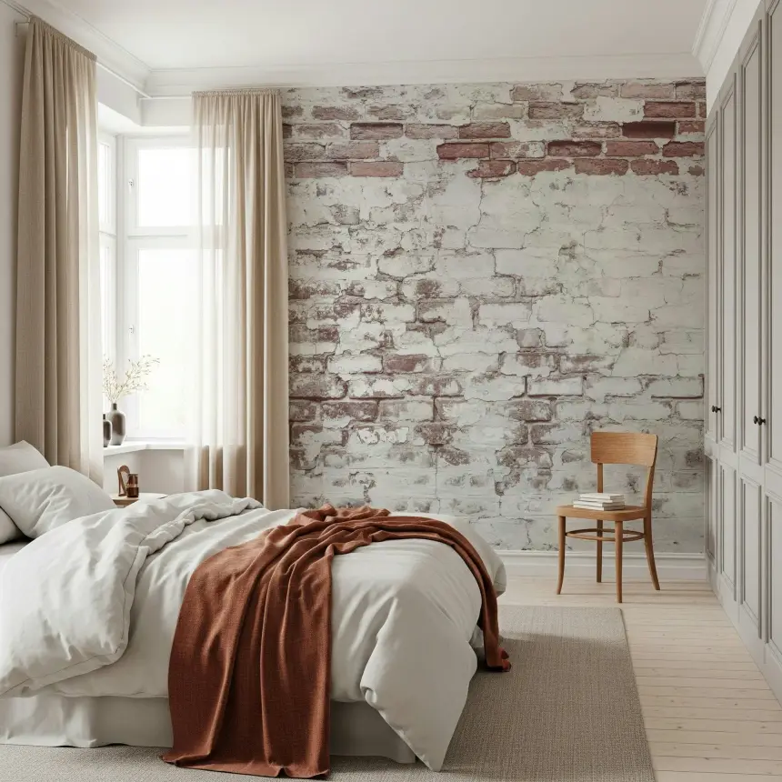Vintage Washed Brick Wall Mural -2226409