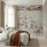 Distressed Whitewashed Brick Texture Wall Mural 4