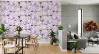 Watercolor Lavender Floral Bloom Wallpaper