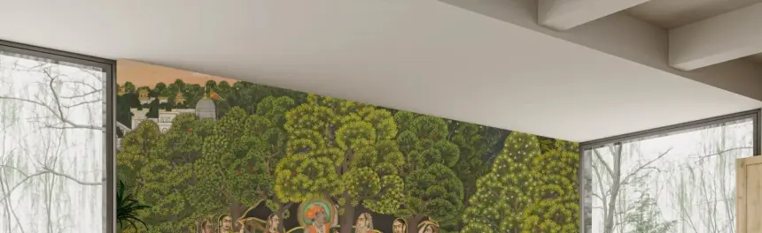 Vrindavan Forest Gathering Wall Mural