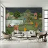 Enchanting Vrindavan Leela Garden Wall Mural 1