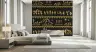 Golden Warli Tribal Village Life Wall Mural 2