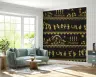 Golden Warli Tribal Village Life Wall Mural 1