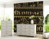 Golden Warli Tribal Village Life Wall Mural 4