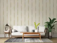Organic Beige Vertical Stripe Wallpaper