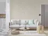 Elegant Cream Textured Scallop Pattern Wallpaper 1