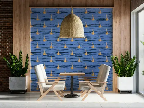 Dynamic Abstract Water Ballet Pattern Wallpaper