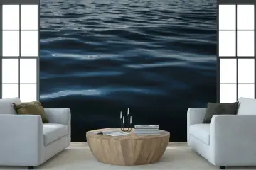 Deep Blue Water Ripples Wall Mural