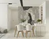 Bohemian Abstract Figures Black and White Wall Mural 4
