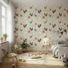 Playful Watercolor Farm Animals Wallpaper 5