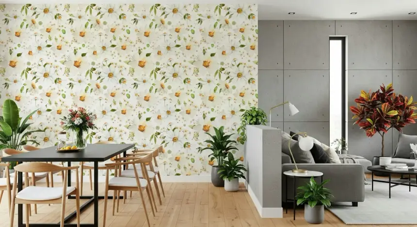 Watercolor Daisy Dreams Wallpaper