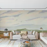 Serene Abstract Watercolor Landscape Wall Mural