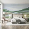 Abstract Hillscape Watercolor Wall Mural 2