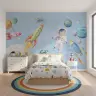 Watercolor Space Adventure Kids' Wall Mural 5