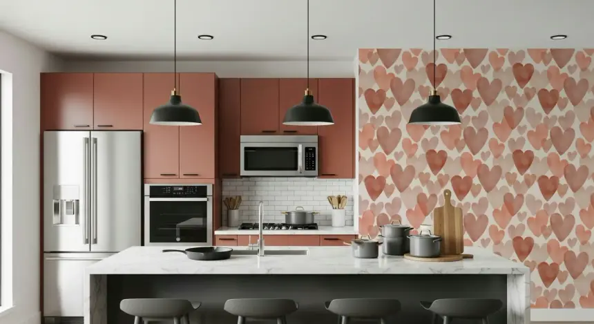 Watercolour Hearts Wallpaper -3042404