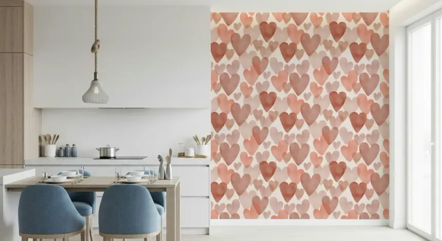 Watercolour Hearts Wallpaper -3042404