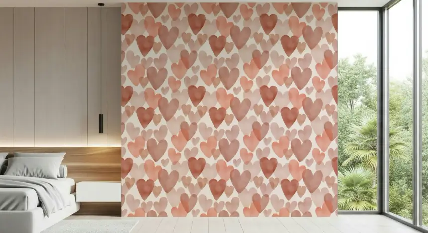 Watercolour Hearts Wallpaper -3042404