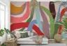 Flowing Pastel Ribbons Abstract Wallpaper Mural 4