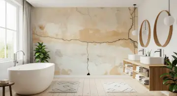 Rustic Cracked Plaster Texture Wall Mural