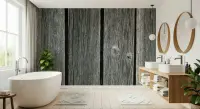 Rustic Grey Wood Plank Wall Mural