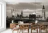 London Westminster Bridge Monochrome Wall Mural 4