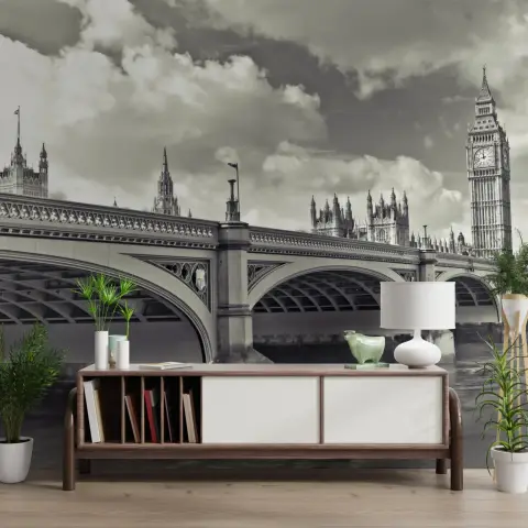 London Westminster Bridge Cityscape Wall Mural