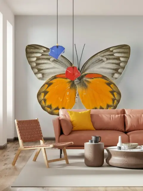 Oversized Realistic Butterfly Wall Mural