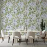 Playful Rococo Monkeys Grapevine Pattern Wallpaper 1