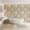 Rococo Style Pink Grapevine Monkey Pattern Wallpaper 3
