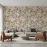Rococo Style Pink Grapevine Monkey Pattern Wallpaper 4