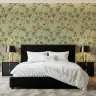Chinoiserie Monkey & Pink Floral Vine Wallpaper 1