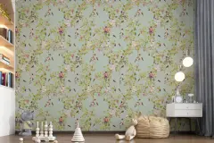 Whimsical Rococo Monkey Vineyard Wallpaper