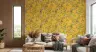 Whimsical Monkey and Grapevine Yellow Wallpaper 2