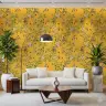 Whimsical Monkey and Grapevine Yellow Wallpaper 4