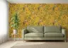 Whimsical Monkey and Grapevine Yellow Wallpaper 5